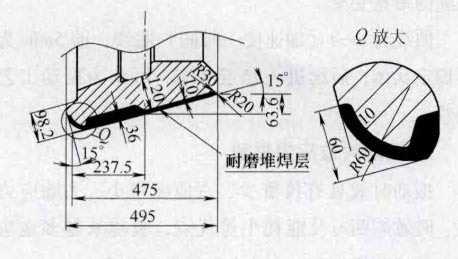 礦渣立磨堆焊層區(qū)域 礦渣立磨堆焊層區(qū)域