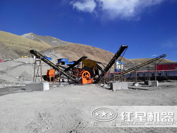 成套洗砂機器洗砂現場