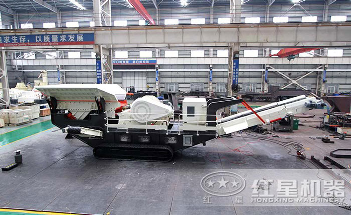 履帶式移動破山石機