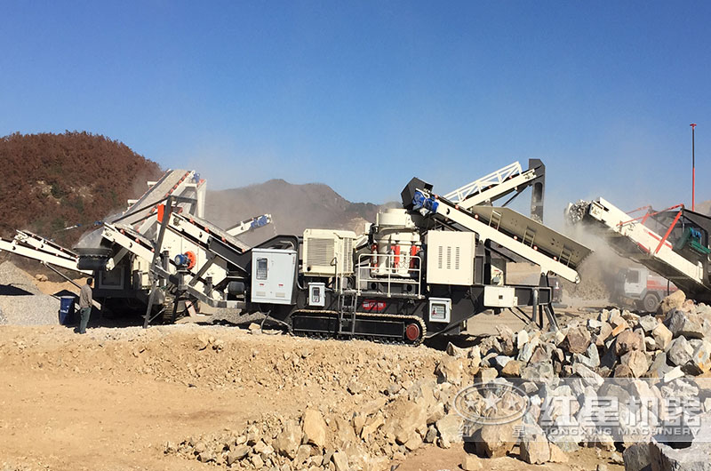 200噸移動破碎機作業現場