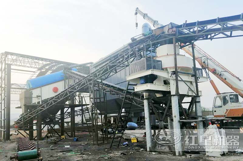 安徽滁州固定式制砂機生產現場