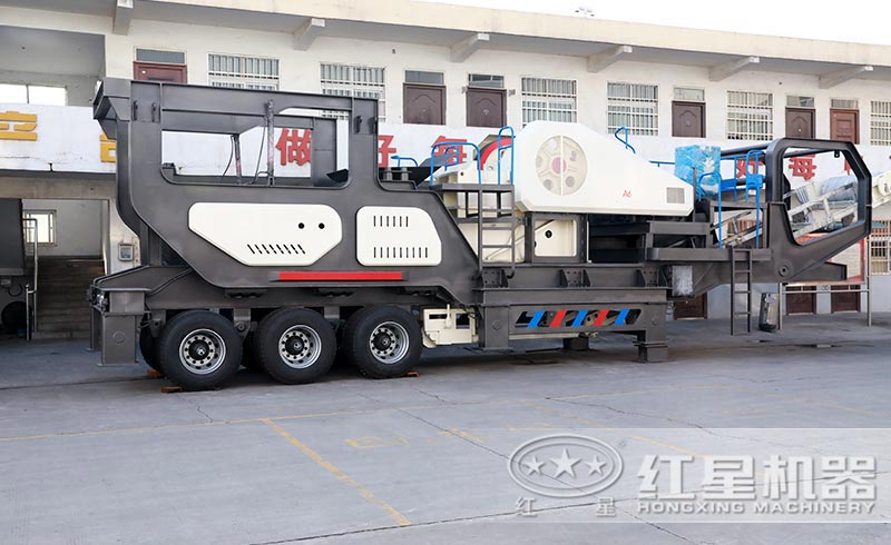 輪胎式移動石子粉碎機