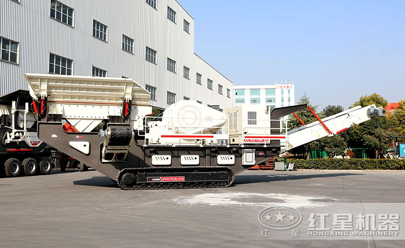 履帶顎式建筑垃圾移動破碎機