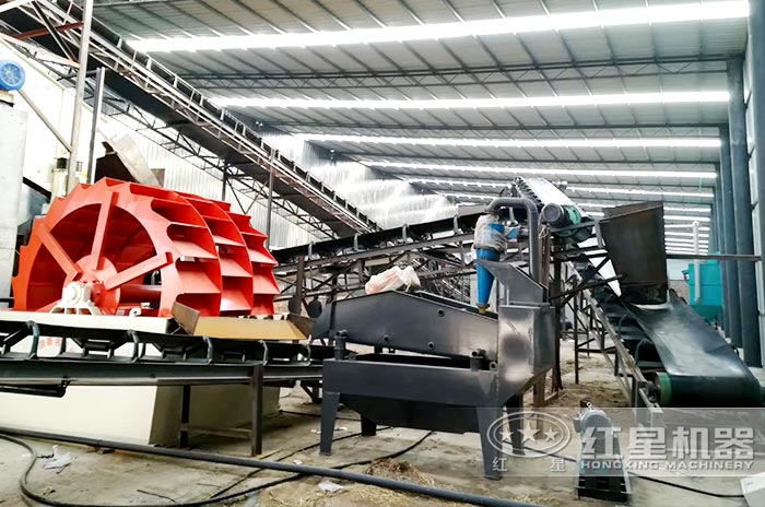 洗砂機作業現場