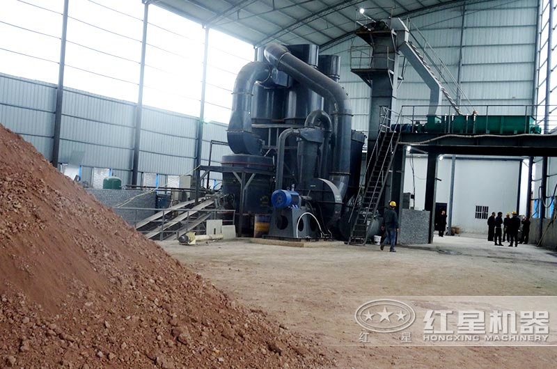 日處理百噸以上的磨粉機作業現場