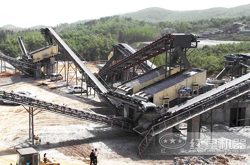 整套石子生產線現場