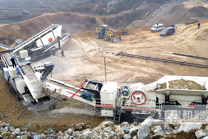 山東煙臺時產300噸花崗巖破碎生產線