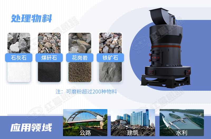 雷蒙磨粉機應用領域廣泛