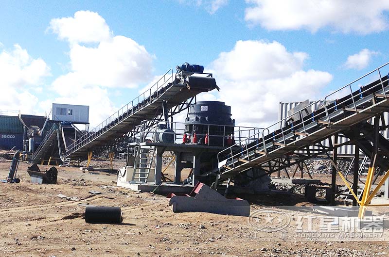 河南三門峽時產200噸花崗巖破碎生產線