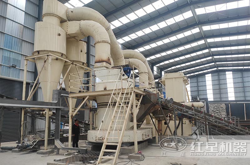 紅星廠家為客戶設計承建的無人作業磨粉車間