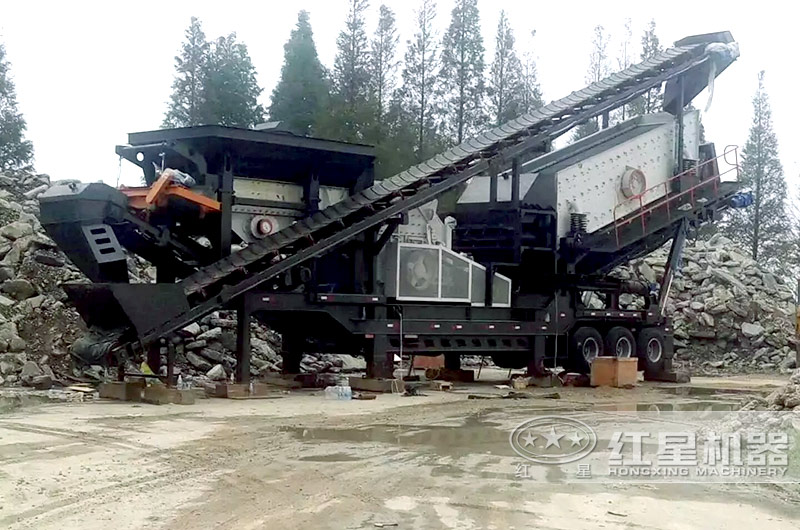 移動顎式破碎機+移動反擊破碎機現場實拍