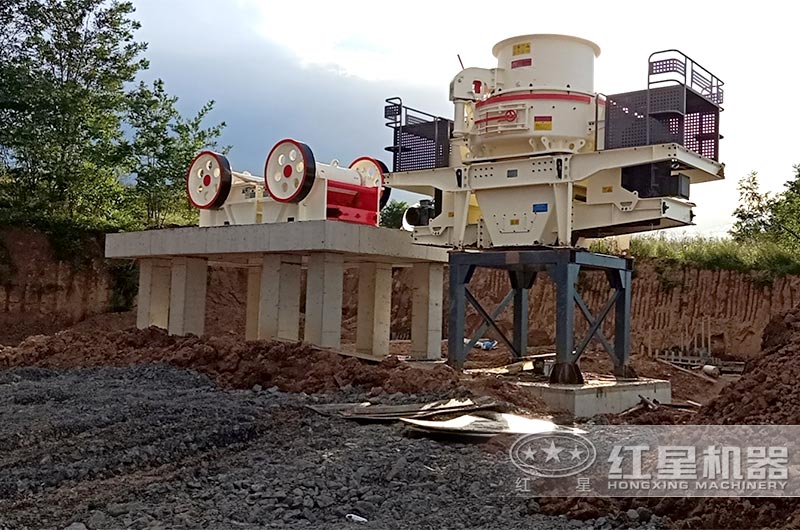 石頭制砂機(jī)現(xiàn)場